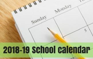 2018-19 calendar image