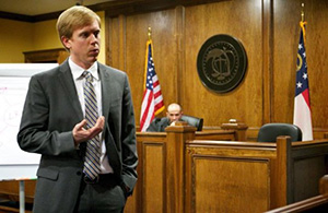 photo of man in courtroom