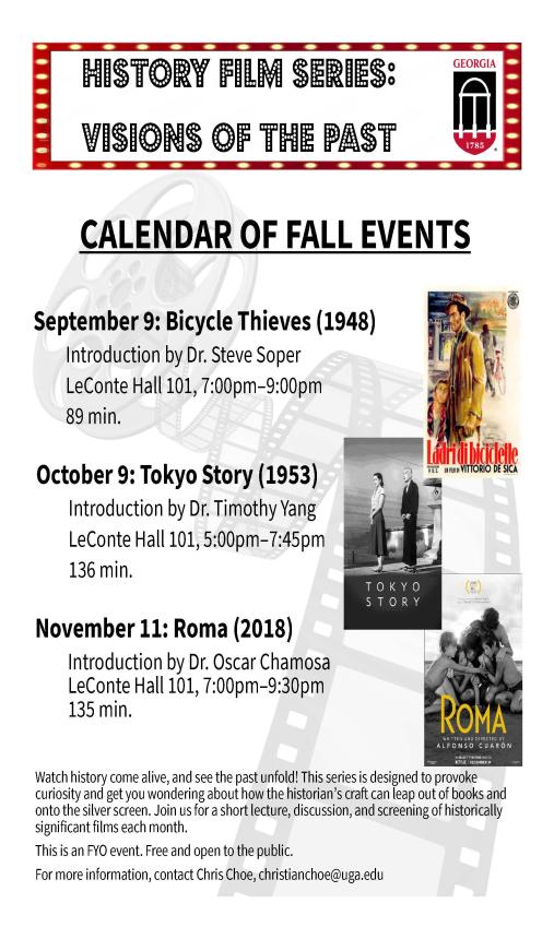 calendar for history film series