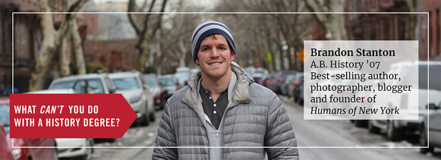 Branson Stanton, Humans of New York founder and UGA Alumni is pictured in a New York City street during the winter