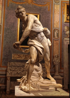 photo of Baroque period sculpture of David by Gian Lorenzo Bernini