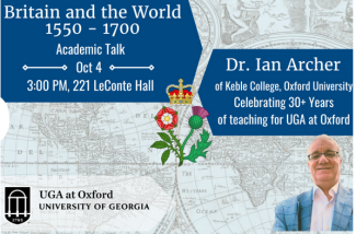 flyer for talk by Dr Ian Archer Oct 4 at 3 PM