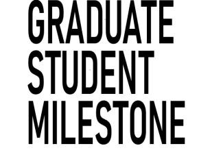 Graduate student milestone text header