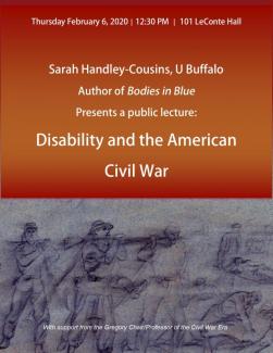 flyer for lecture on Disability in the Civil War