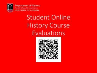 QR code for student online course evals https://webapps.franklin.uga.edu/evaluation/