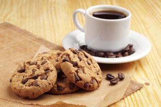 image of coffee and cookies