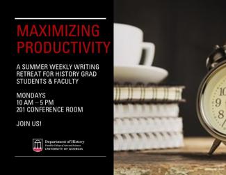 flyer for weekly grad student writing retreat