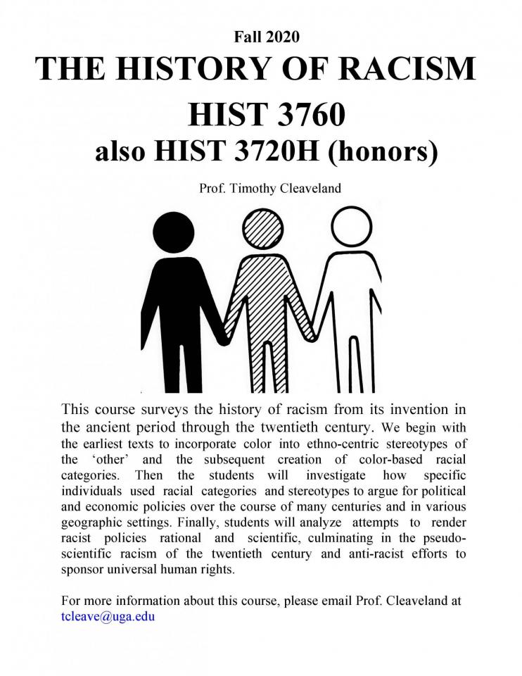 History of Racism HIST3760 with Dr. Cleaveland