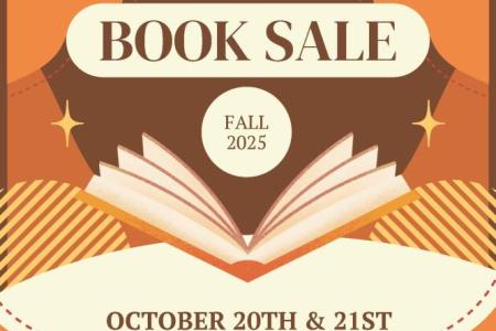 image of a books and 'book sale' title