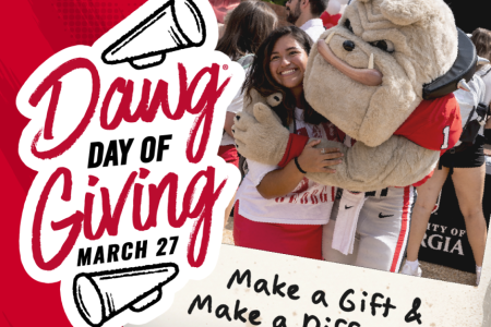 photo of Harry Dawg on Dawg Day of Giving flyer