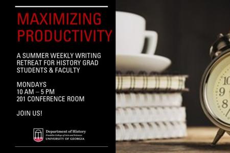 flyer for weekly grad student writing retreat