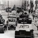 old photo of "Checkpoint Charlie"