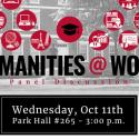 Flier for Humanities at Work career panel Oct. 11