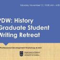flyer for grad student writing retreat