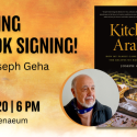flyer for book talk March 20 by Joseph Geha