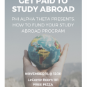 poster for study abroad info session with image of a world globe