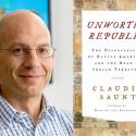 Claudio Saunt and book cover of Unworthy Republic