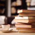 picture of a stack of books and a cup of tea
